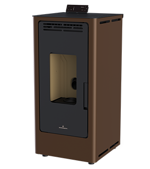 Estufa de Pellet Bronpi Kira 9 kW Color Moka