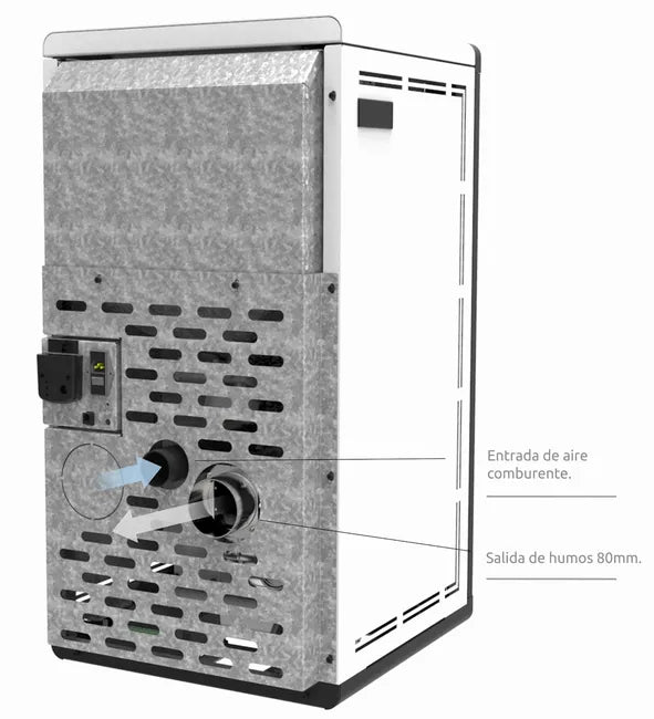 Estufa de pellets ULLER 11 kW Muspel + Wi-Fi, limpieza 10 minutos