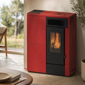 Estufa de pellets canalizable de pasillo NERTHUS 14 kW Muspel distribución de calor a múltiples estancias, diseño compacto + Wi-Fi