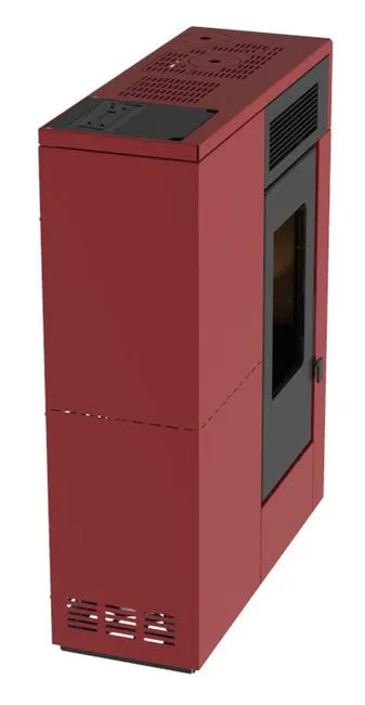 Estufa de pellets canalizable de pasillo NERTHUS 14 kW Muspel distribución de calor a múltiples estancias, diseño compacto + Wi-Fi