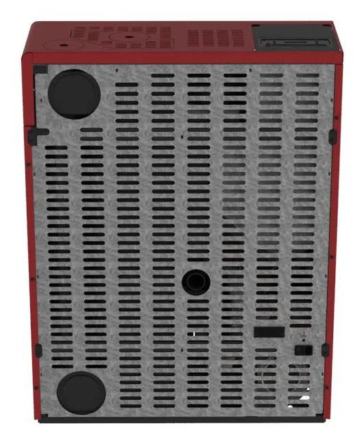 Estufa de pellets canalizable de pasillo NERTHUS 14 kW Muspel distribución de calor a múltiples estancias, diseño compacto + Wi-Fi
