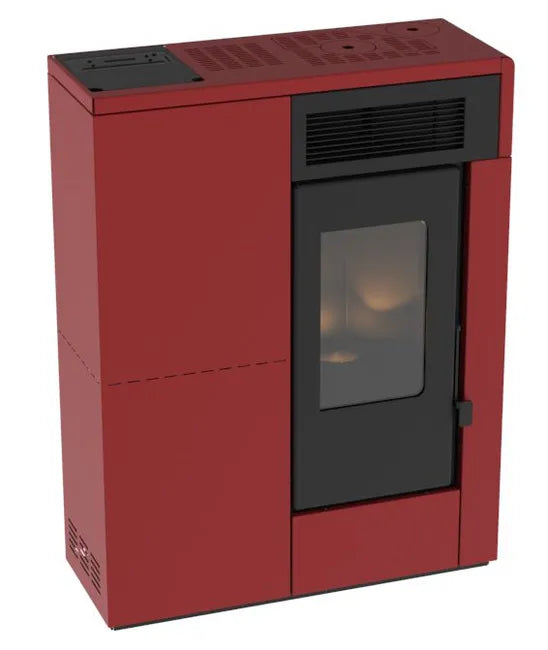 Estufa de pellets canalizable de pasillo NERTHUS 14 kW Muspel distribución de calor a múltiples estancias, diseño compacto + Wi-Fi