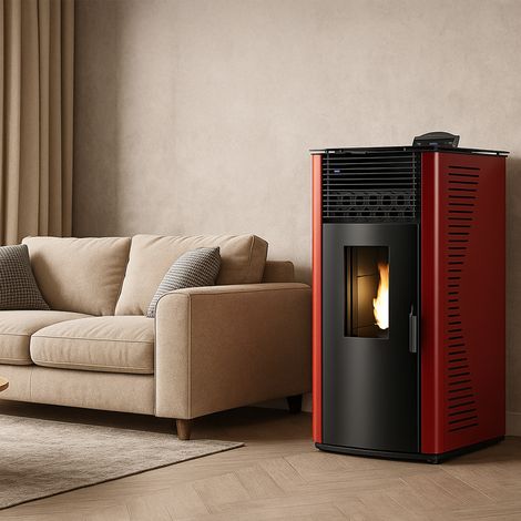 Estufa de pellets de aire Anita 15 kW Sannover Burdeos