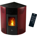 Estufa de pellets de esquina Iseos 12,2 kW Burdeos Sannover