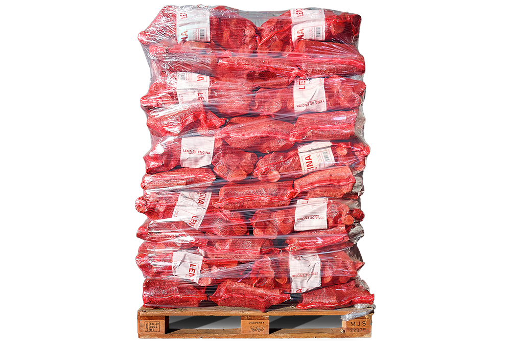 Palet 50 sacos de leña de encina 12 kg