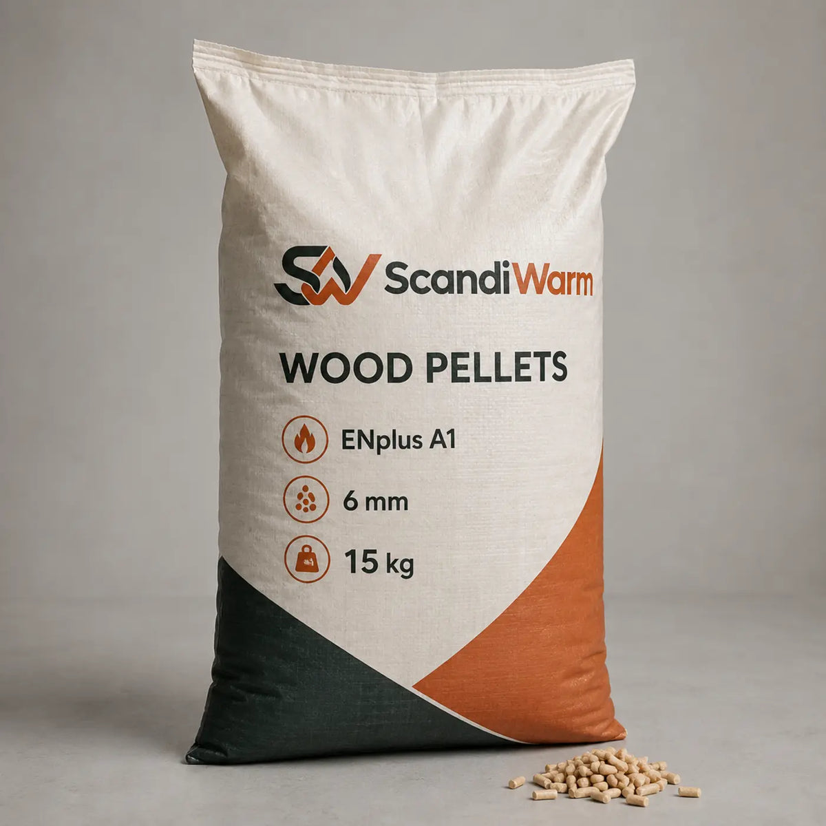 Pellets de madera ENplus A1 de 6 mm - palé completo 990 kg (66 x 15 kg)
